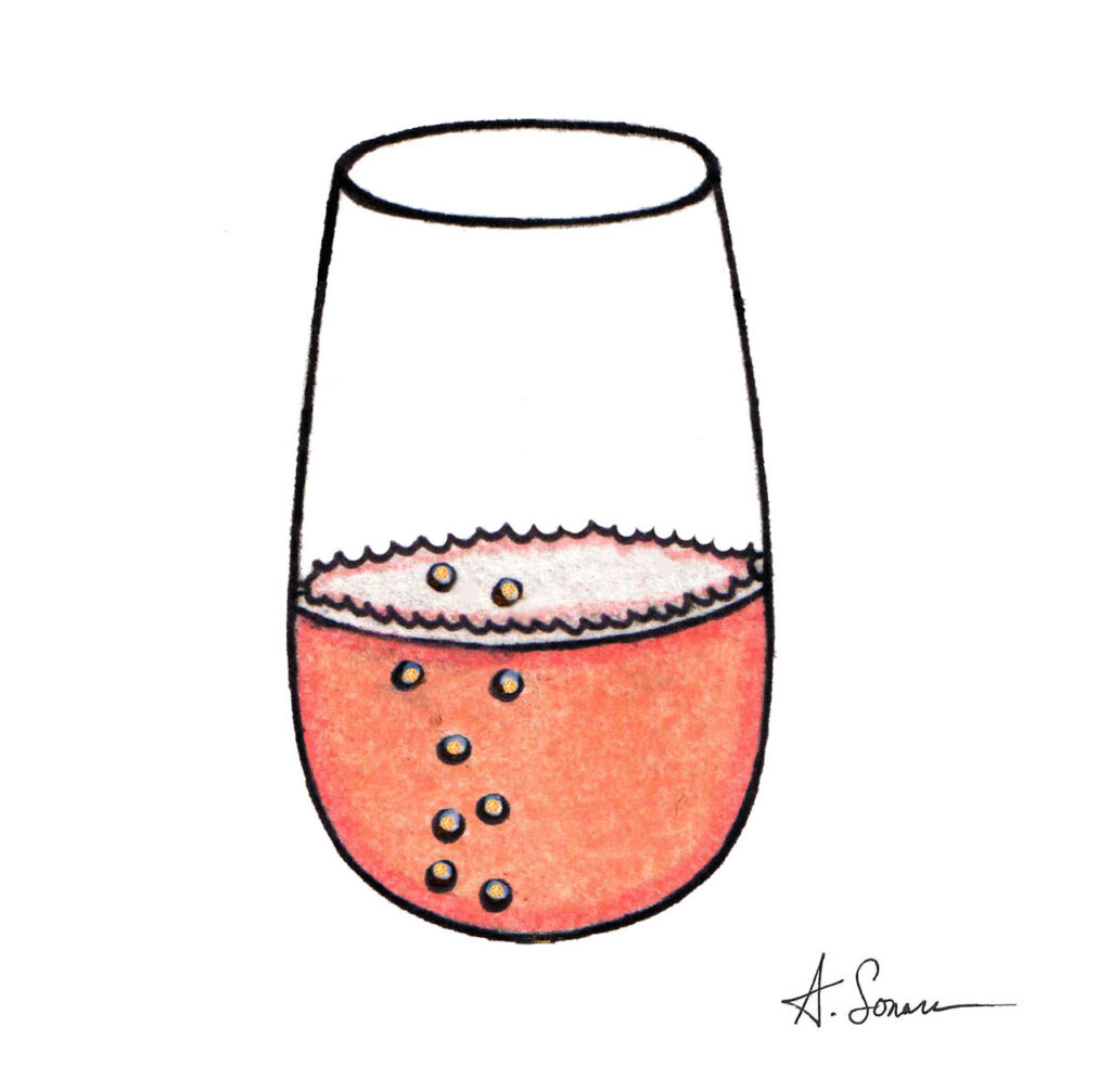 Pink Champagne [2019]; This goes great with oysters and caviar. Drink responsibly. 